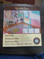New In Box Recollections Album Refills 50 Clear 12 x 12 Sheets Scrapbooking