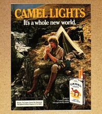 Listing image for Camel Lights Rugged Mountain Camping Bushcraft - Magazine Print Ads Poster 1984
