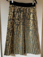 LuLaRoe Multicolored Women's Metallic Accordion Pleated Skirt Size Small