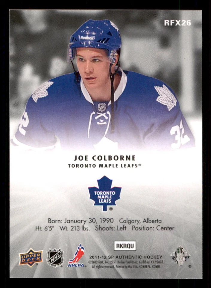 2011-12 SP Authentic Holoview FX #RFX26 Joe Colborne - Image 2 of 2