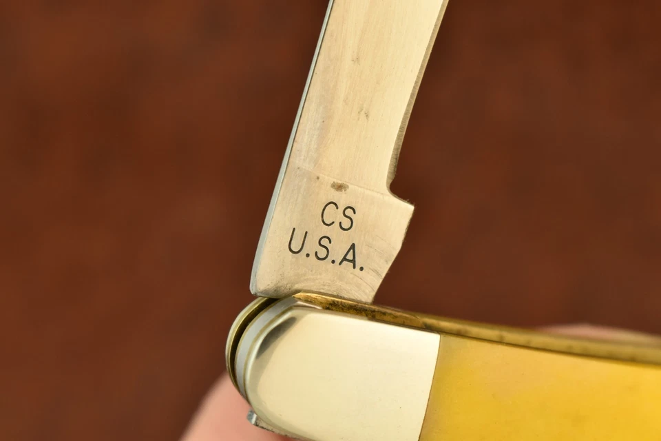 CUCHILLO DE GANADERO MOORE MATADOR TEXAS HECHO EN EE. UU. HUESO AMARILLO CARBONO (28927) Foto 4 de 4