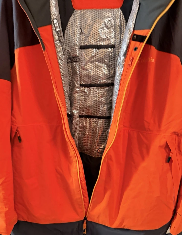 Columbia Men's XXL Black & Orange  Hooded Jacket - Omni-Heat 3D - Image 4 of 4