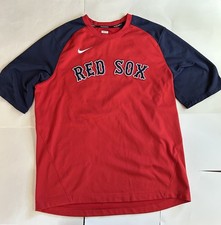 Boston Red Sox OFFICAL MLB Nike Dri-Fit Pullover Unisex Large Short Sleeve Shirt