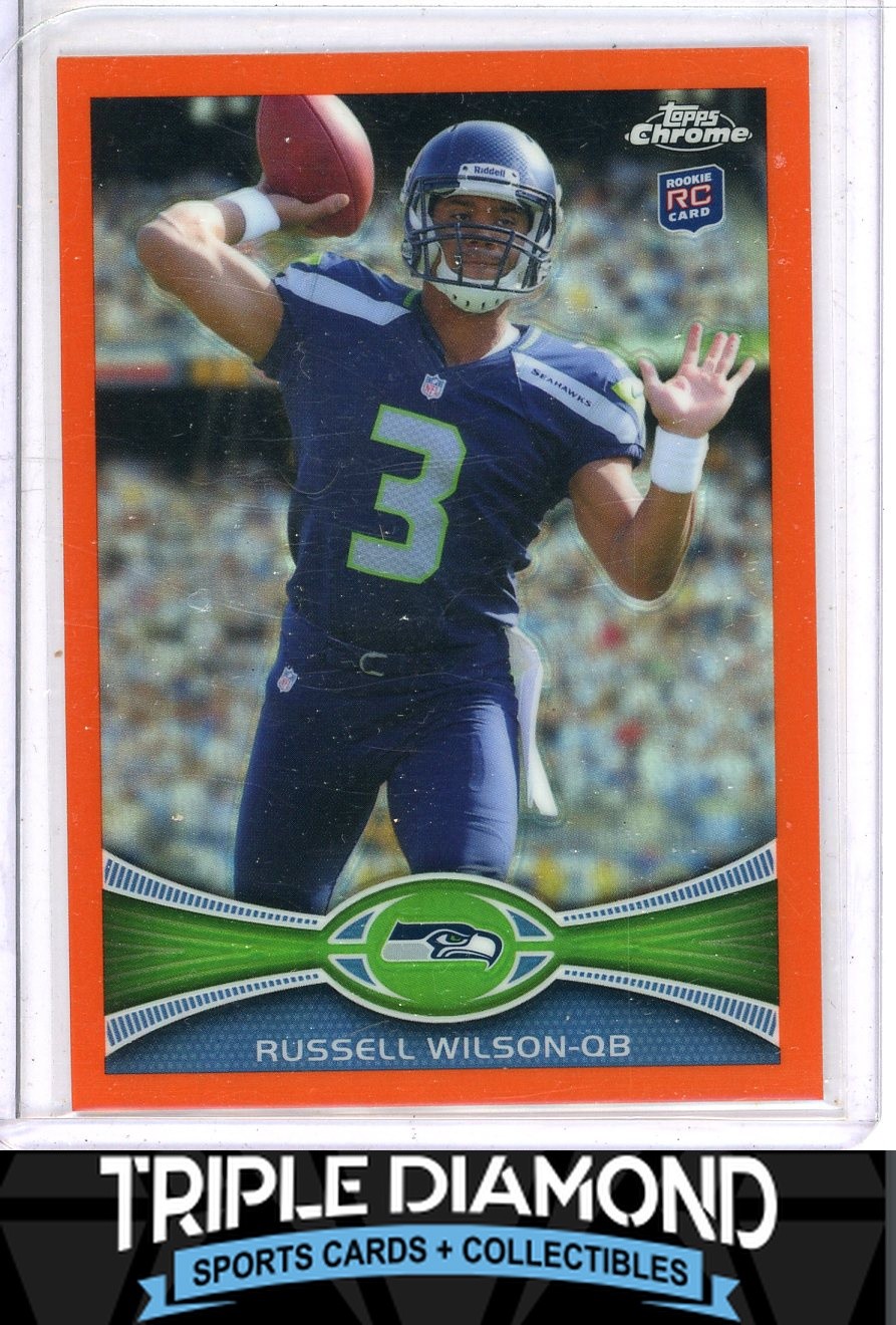 2012 Topps Chrome #40 Russell Wilson Rookie RC Orange Refractor Seahawks L157