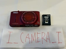 [Near Mint] Nikon COOLPIX S9500 18.1MP Digital Camera Red With Battery