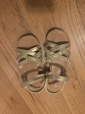 Girls Gold Sandals Size 2
