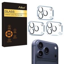 3 Pack Camera Lens Protector for iPhone 17 Pro Tempered Glass 9H Hardness Clear