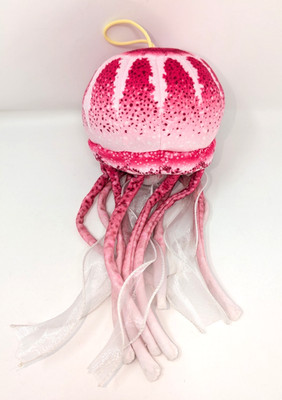 Wild Republic Jellyfish Plush Multiple Shades of Pink Sheer White Tentacles 15''
