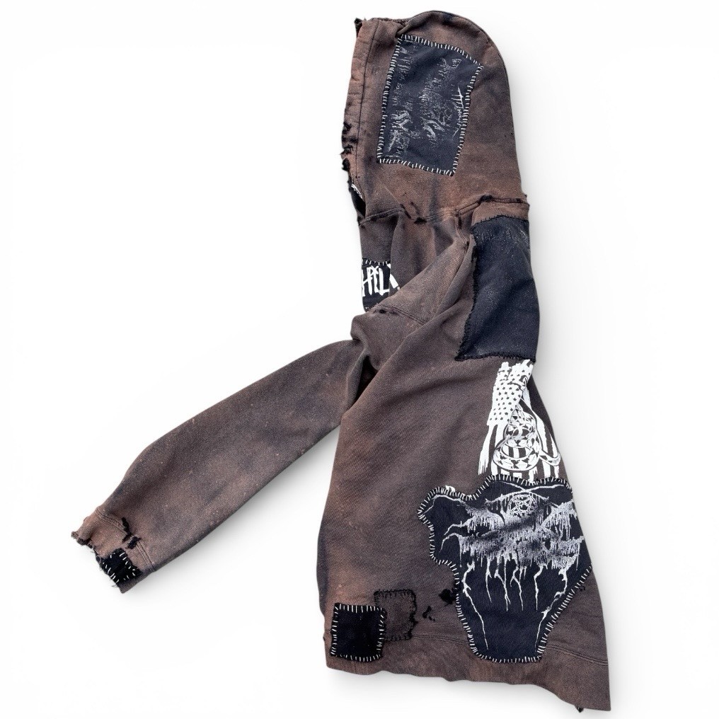 Vintage Reconstructed Distressed Patchwork Crust … - image 6