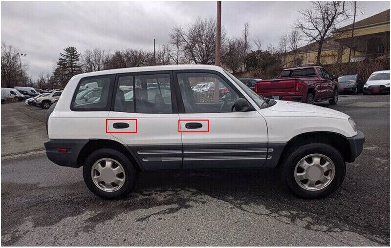 Para Toyota RAV4 SUV 1996-2000 4 puertas cromadas manija de puerta lateral tazón cubierta moldura 8 un. Foto 3 de 4