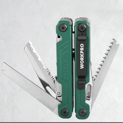 #ad #ad WORKPRO 18 in 1 Multi Tool Plier Stainless Steel Multitool Pocket Knife w Pouch $24.99