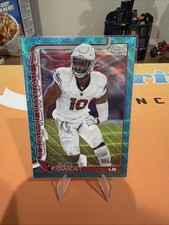 2025 Topps Chrome Football Josh Sweat Aqua Refractor /199 #10