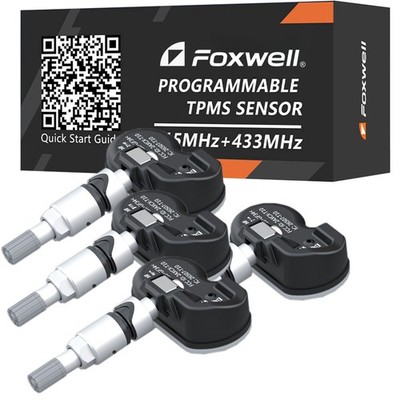 4x Foxwell Reifendrucksensor XRDE842 RDKS TPMS Silber für Hyundai Genesis Kia