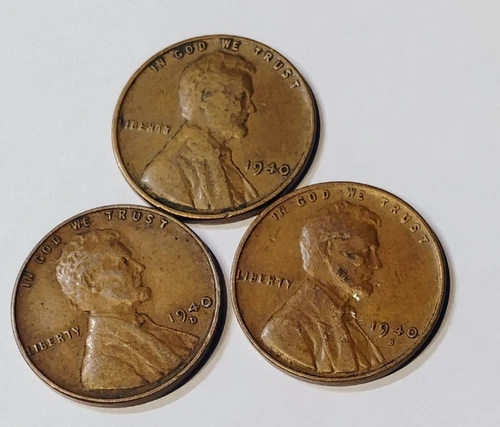 1940 P, D & S Lincoln Wheat Cent, Penny,  Fine Condition