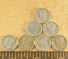 MERCURY DIME COLLECTION 1935 MIXED LOT 7PCS USA COINS ACTUAL SHOWN 90% SILVER