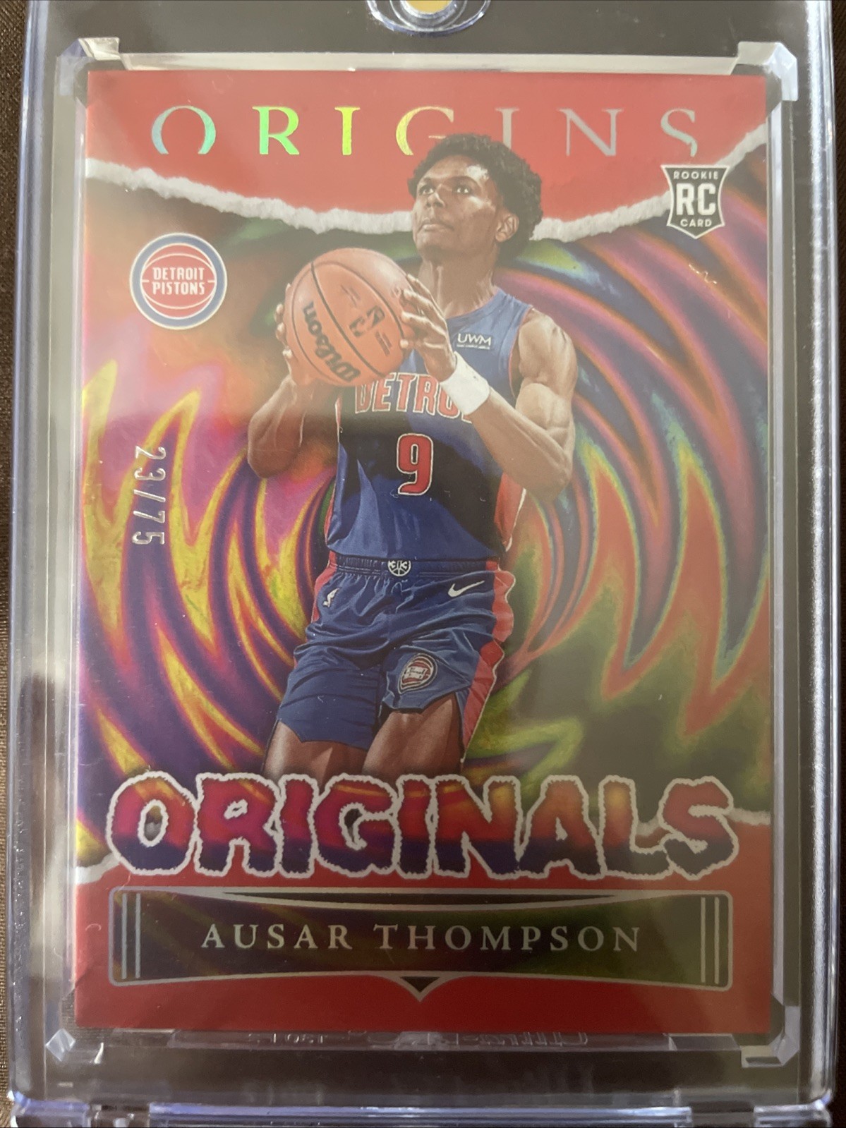 Ausar Thompson 2023-24 Panini Origins Originals Red /75 Rookie RC Pistons