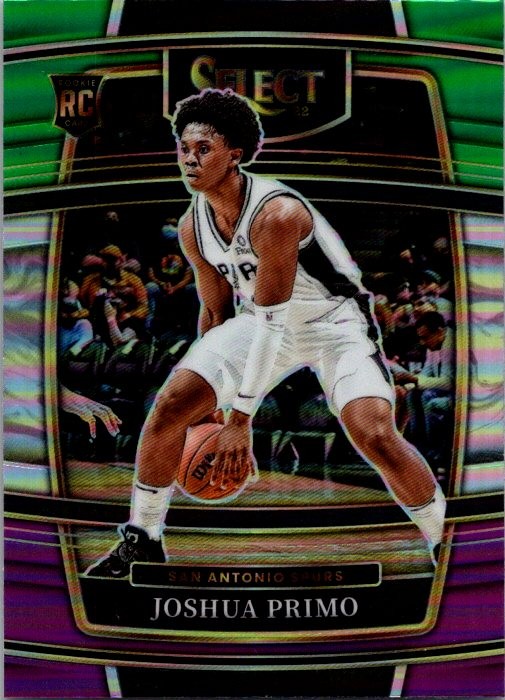 2021-22 Panini Select #68 Joshua Primo Green White Purple Prizms