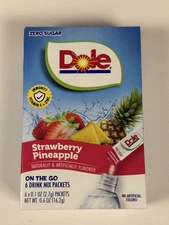🥤 Dole Strawberry Pineapple Zero Sugar Drink Mix 6 ct Singles To Go- Comb.SHIP