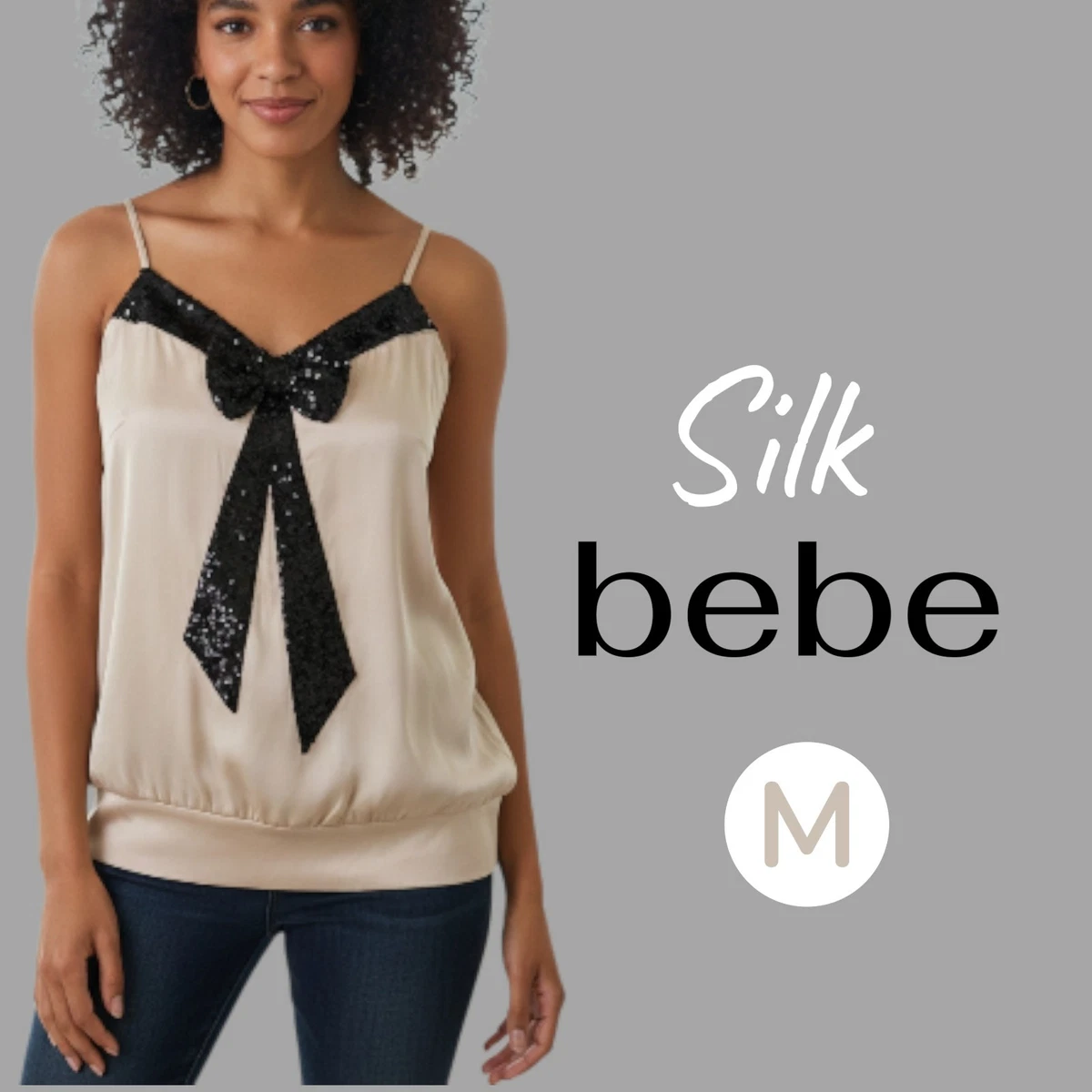 bebe Sequin Spaghetti Tops for Women for sale | eBay