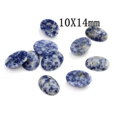8PCS Natural Blue Aventurine Oval Cabochons, Oval Blue Gemstone Cabochon 34
