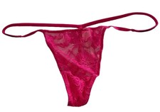 Victoria  s Secret Very Secret V-String Vibrant Pink Bling Panty Large NWT