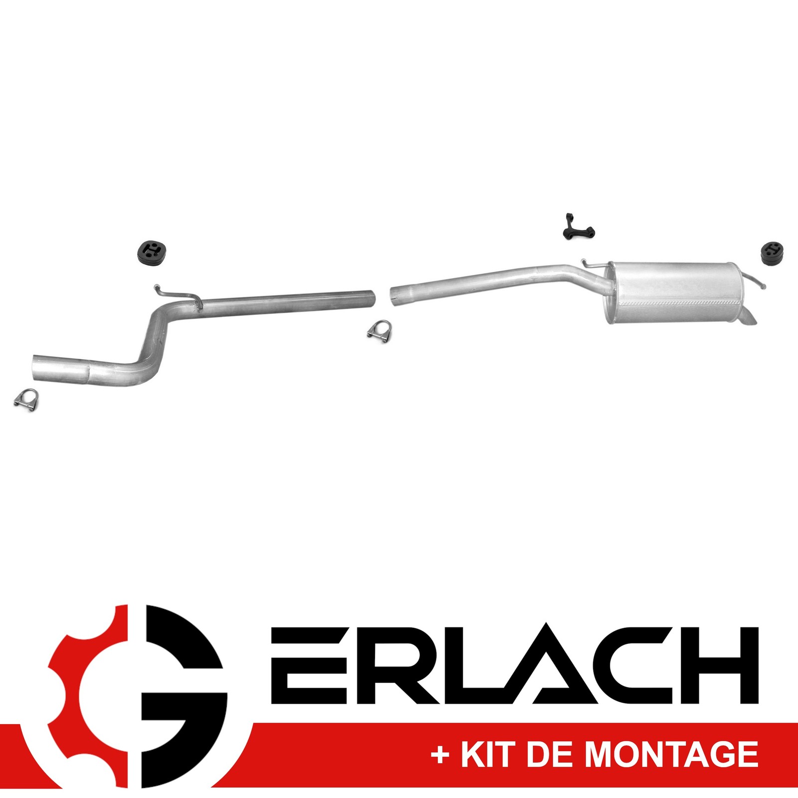 Silencieux d'échappement VW Caddy III 1.9 TDI anti-corrosion à réduction sonore active