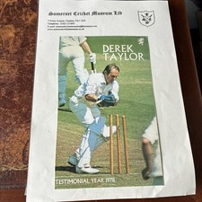 Signed Derek Taylor Testimonial Year 1978 Front Cover