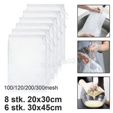 8stk 100/120/200/300 Mikron Nylon Sieb Tasche...