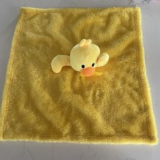 Yellow Duck Duckling Lovey Plush Baby Security Blanket No Tag 16x15  Replacement