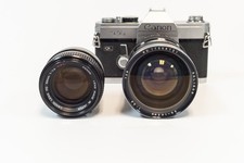 Canon TL QL 35mm SLR Film Camera with FD SSC 50mm Soligor C/D 25-105mm lenses
