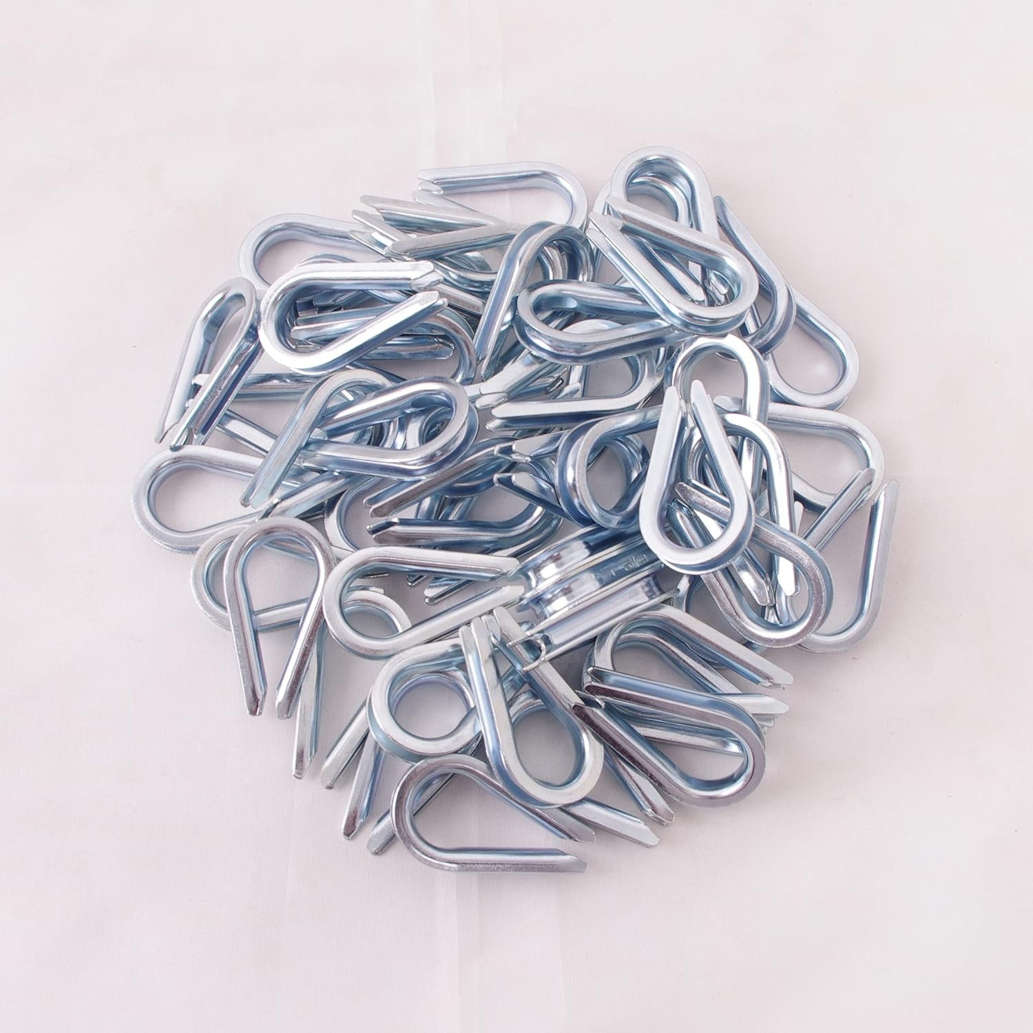 Versatile 3/16" Wire Rope Thimble Set of 50 - Carbon Steel for Fishing & More