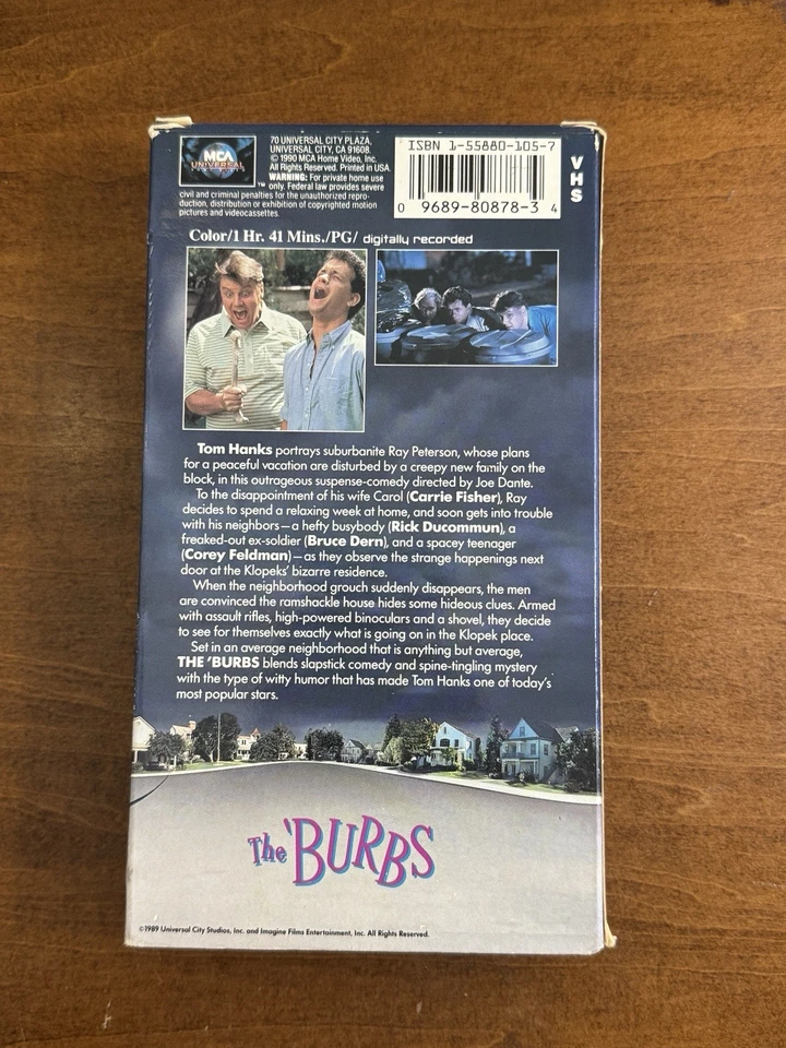 The Burbs 1989 VHS Joe Dante Comedy Foto 2 de 3