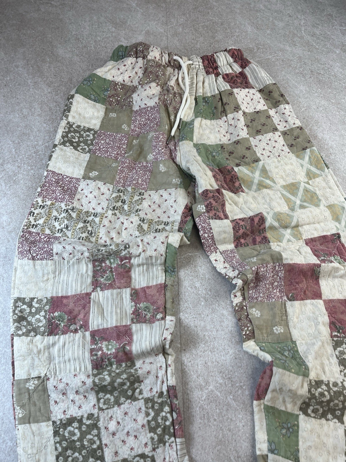 HANDMADE Quilted Patchwork Pants Cottagecore Boho… - image 6