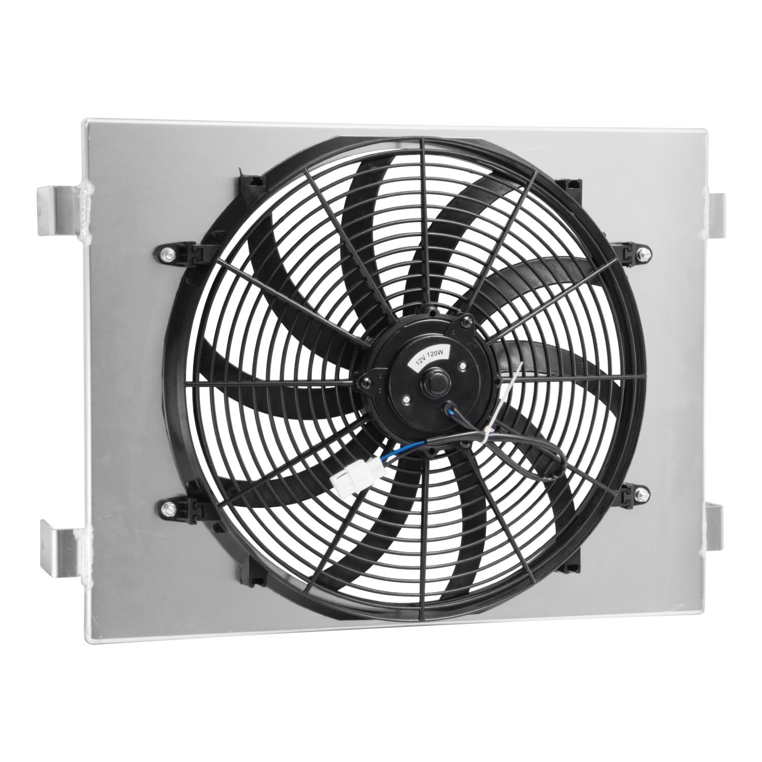 Aluminum Shroud with Electric Fan for 55-57 Chevy Bel-Air Nomad V8 High Output