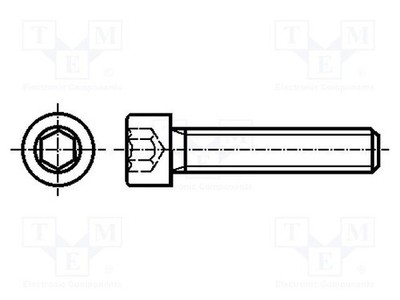 M2x4 0,4 Sechskant Stahl Kopf: Zylinder Schraube HEX 1,5mm
