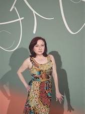 Anthropologie Edme & Esyllte Leaf Feather Shell Floral Silk Dress SIZE 2  Artsy 