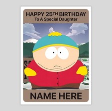 SOUTH PARK CARTMAN Personalised A5 Birthday Card Stan Kyle Kenny Southpark