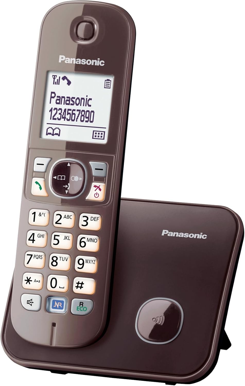 Téléphone Sans Fil Panasonic KX-TG6811GA DECT Fixe, Blocage D'Appels Mocca-Braun