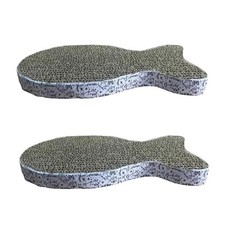 2Pcs Cat Scratching Board Premium Scratch Textures Cardboard Brown