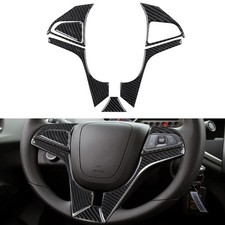 Guarnizione coprivolante inferiore in fibra di carbonio per Chevrolet Sonic 2012-2016 2015