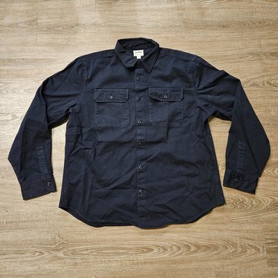 Todd Snyder Two Pocket Utility Shirt Mens XL Navy Blue Cotton NWOT