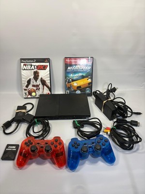 Sony PlayStation 2 Slim Line Version 1 Console - Charcoal Black (SCPH-70012)