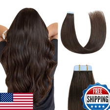 Sunya Tape in Hair Extensions Human Hair 16 inches Silky Straight Remy Human Hai