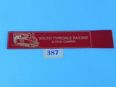 Einzelnes rotes Leder Lesezeichen South Tynedale Railway - Alston Cumbria