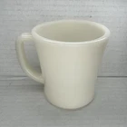 Vintage 1950s Fire-King Anchor Hocking White Milk Glass D-Handle Mug Oven Safe