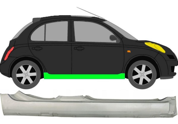 Vollschweller FüR Nissan Micra K12 2002 – 2010 Rechts-image