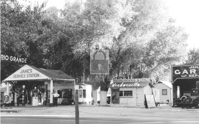 Jake's Rio Grande Service Gas Station Victorville California CA - Reprint