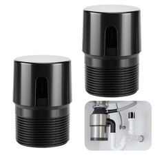 Nkiy Quen 2 Pcs 1-1/2 Inch NPT ABS in Line Vent,Black Air 1.5 inches, 2