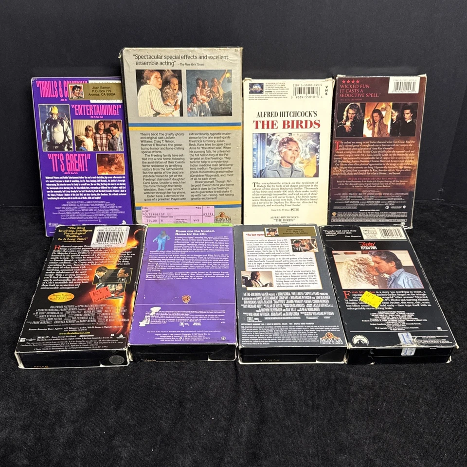 Halloween Horror Thriller Si Fi Movie Lot Of 8 VHS 🪦💀,  Poltergeist, The Birds Foto 4 de 4