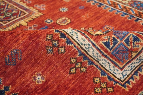 3 x 4 ft Red Oriental Afghan Hand Knotted Tribal Area Rug - Picture 12 of 18